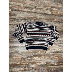 Mens Vintage Old Glory Thick Knit Pullover Sweater Size XL Made In USA